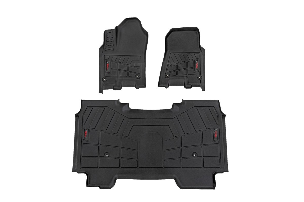 Ram 1500 Floor Mats - Front & Rear - Rough Country - Sure-Fit - 2025+
